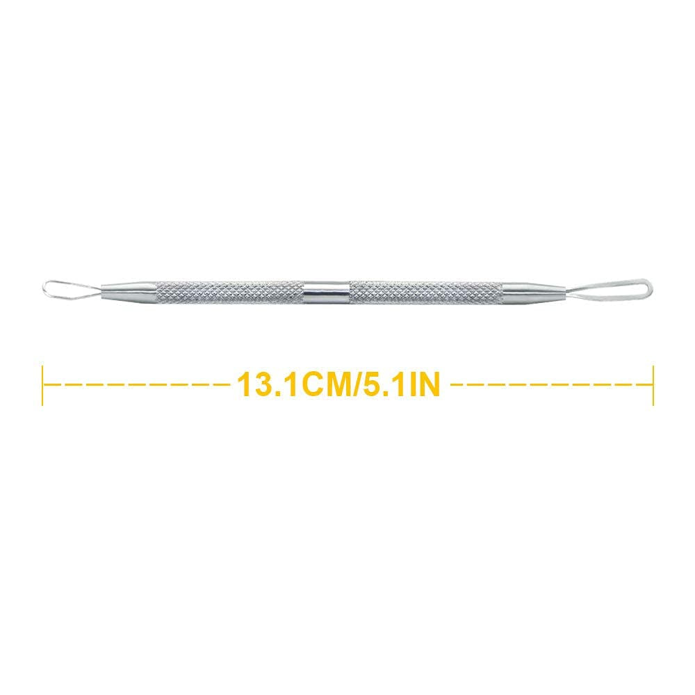 Blackhead Remover Pimple Popper Tool, Acne Comedone Extractor, Blemish Whitehead Zit Removing Tool for Nose Face, Stainless Steel