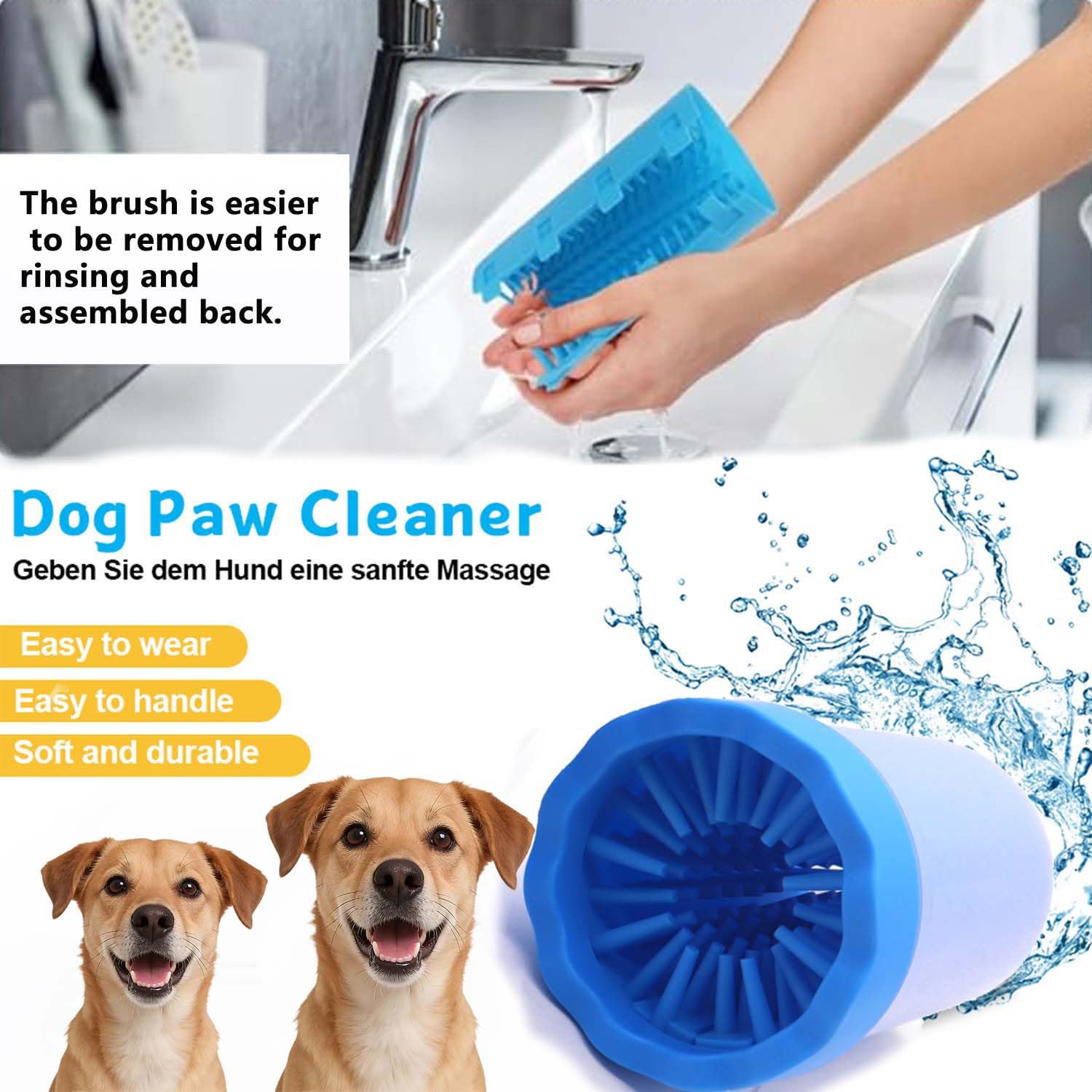 Ultimate Dog Paw Cleaner and Washer Kit with Soft Towel - Keep Your Home Mud-Free!