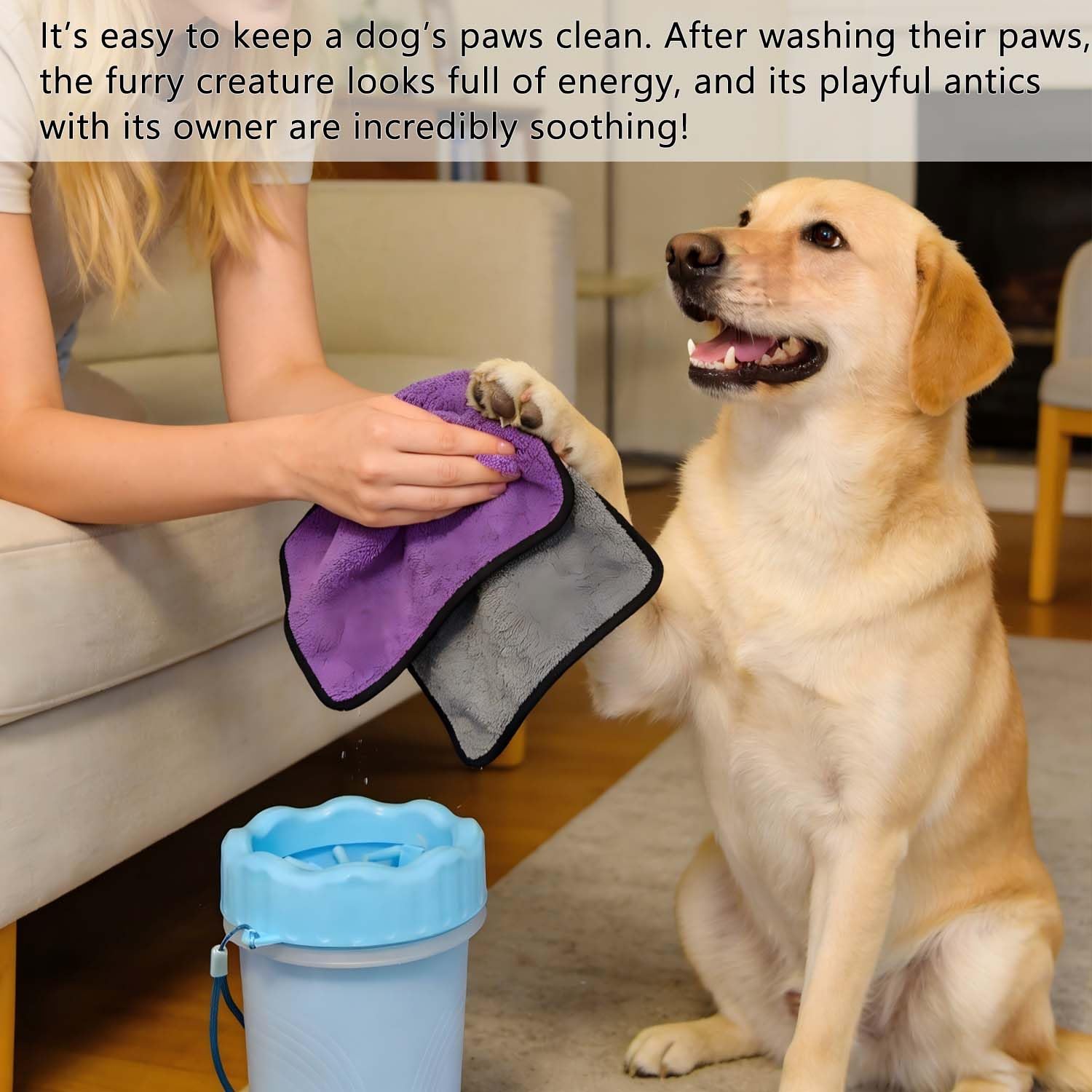 Ultimate Dog Paw Cleaner and Washer Kit with Soft Towel - Keep Your Home Mud-Free!